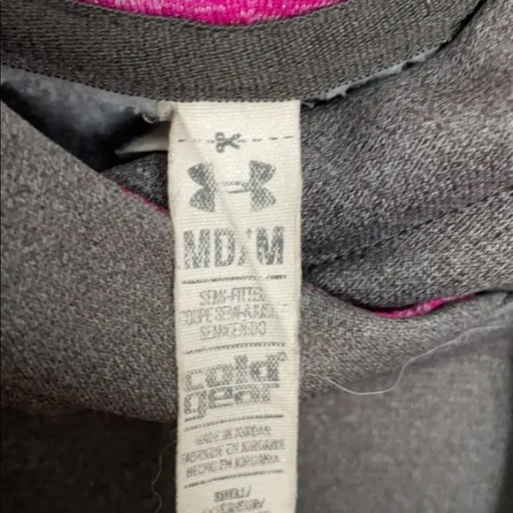 Hoodie, brand: Under Armour, size: medium, grey and pink - Picture 4 of 4